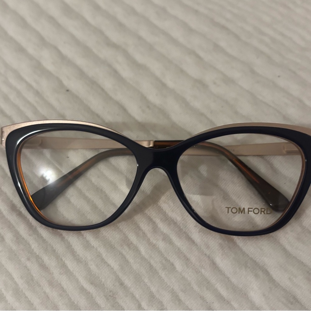 Tom Ford Black Full-Rim Glasses